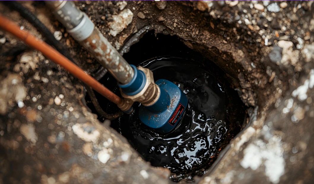 blocked drain plumber in action